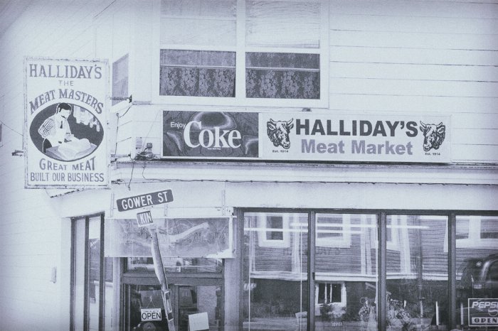 Hallidays Meat Market - Newfoundland art print