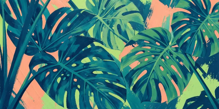 Teal Monstera