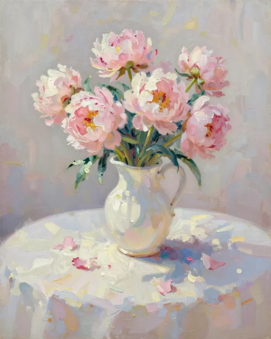 Sunlit Peonies