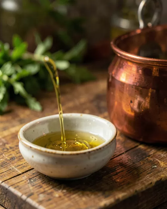 Olive Pouring