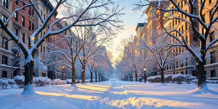 Snowy Promenade