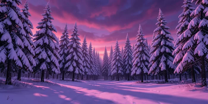 Frosted Conifers