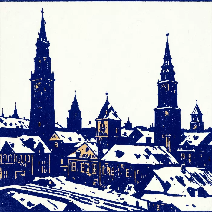 Snowbound Steeples