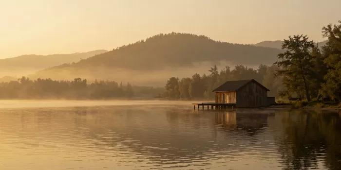 Misted Boathouse