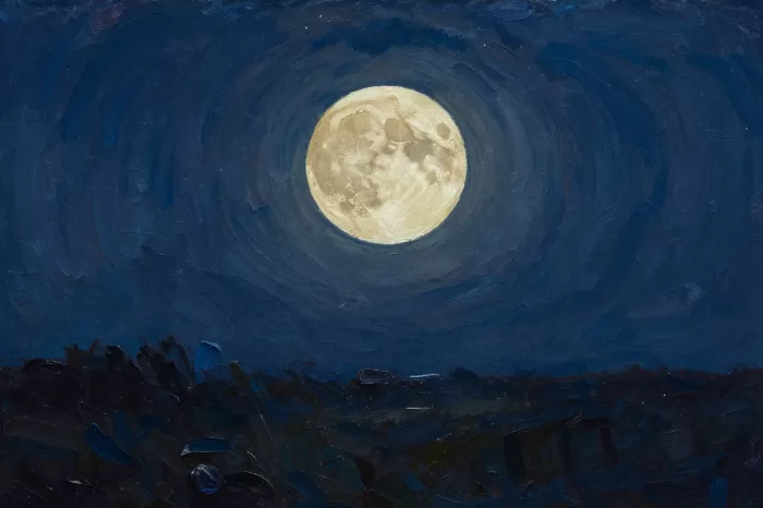 Moonrise Impasto
