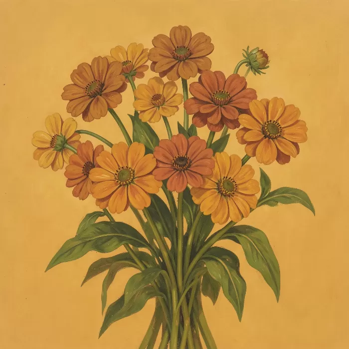 Retro Zinnias