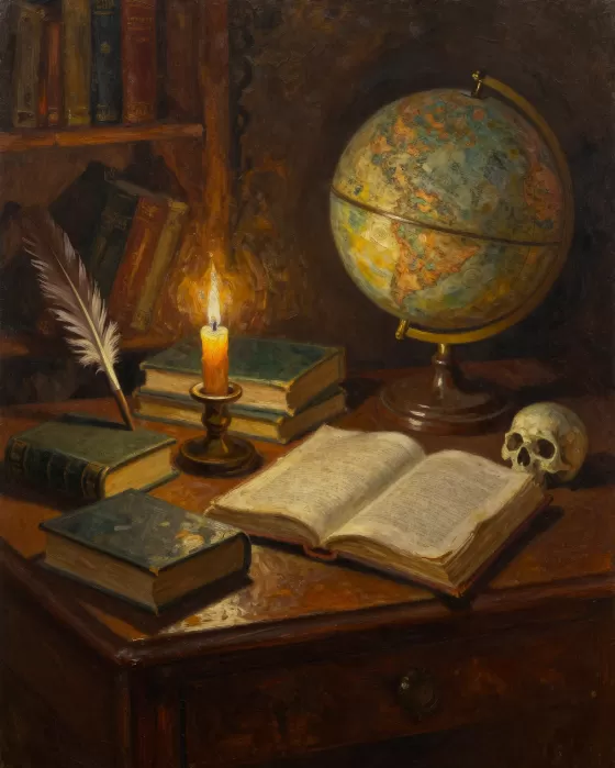 Candlelit Study