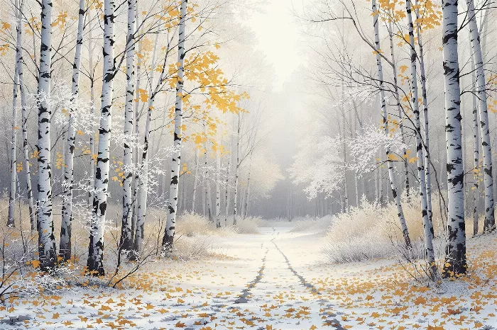 Frosted Birches