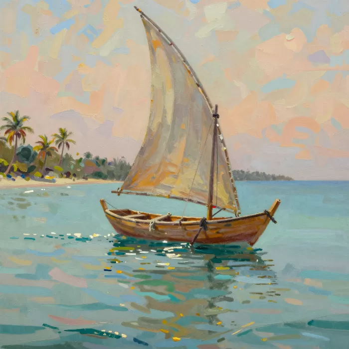 Anchored Dhow