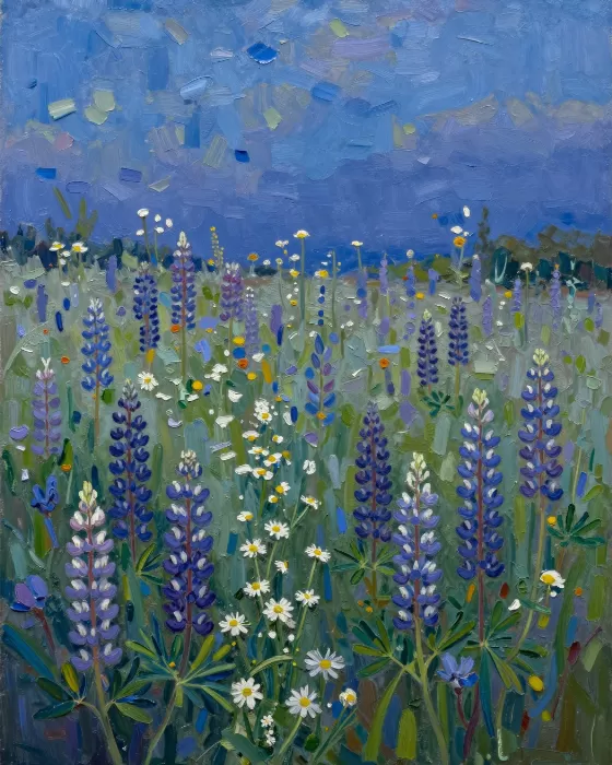 Dusk Lupines