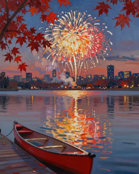Firework Reflections