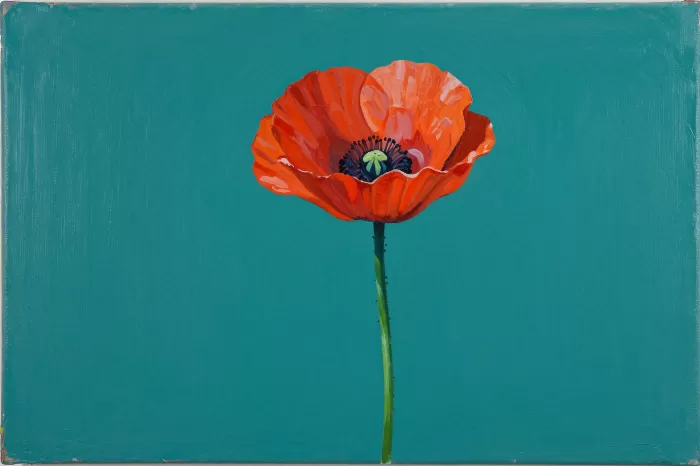Teal Poppy II