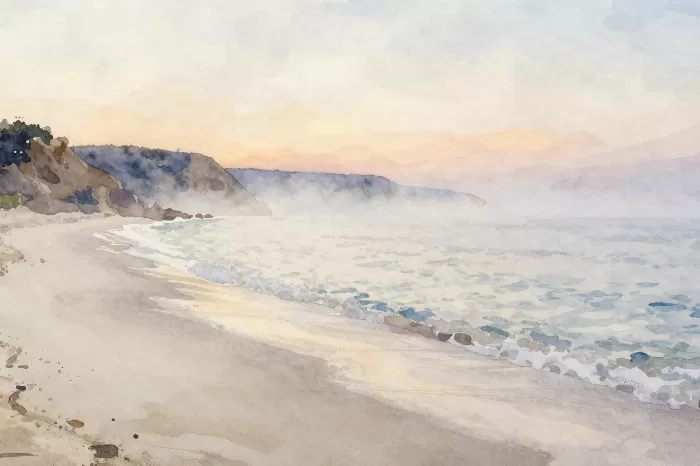 Hazy Shoreline