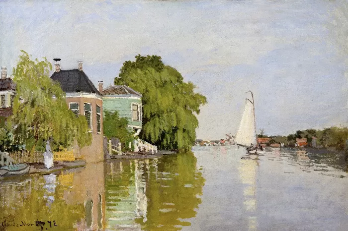 Houses on the Achterzaan 1871 by Claude Monet
