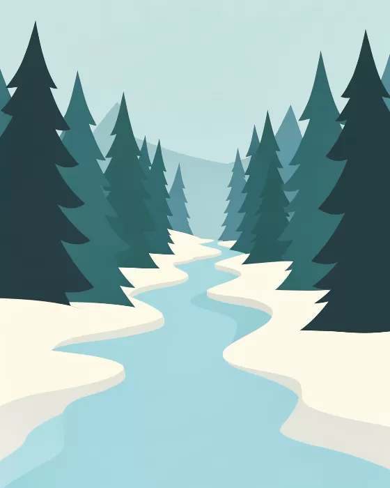 Snowy Stream
