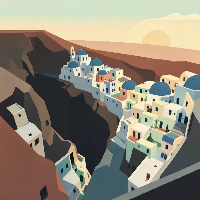 Santorini Cascades