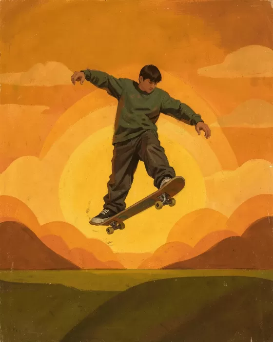 Sunset Kickflip