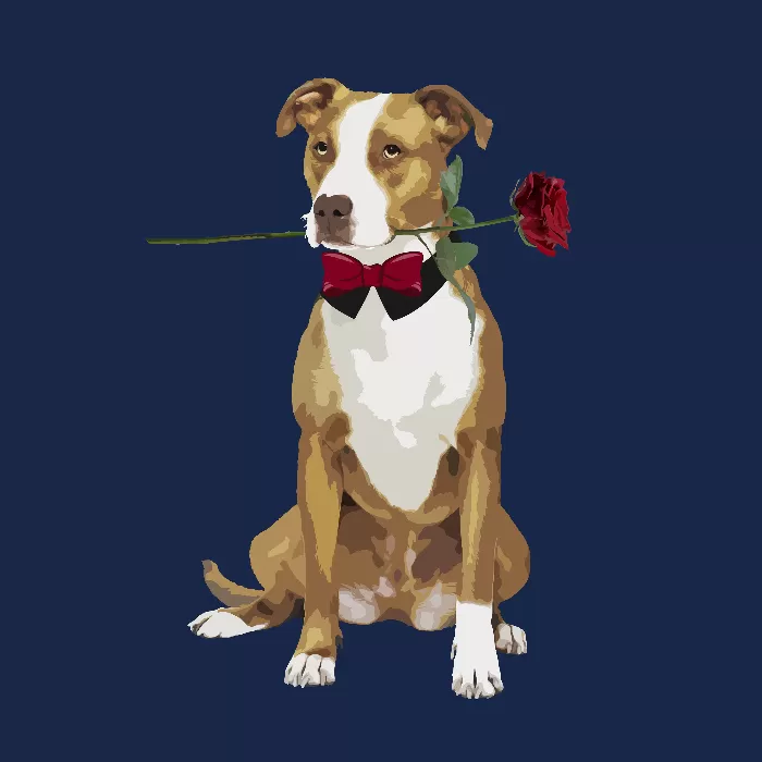 Valentines dog clipart