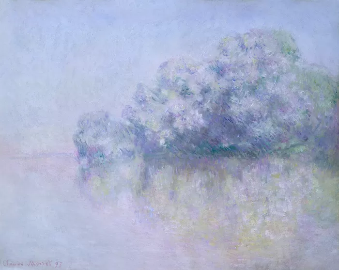 lle aux Orties near Vernon by Claude Monet