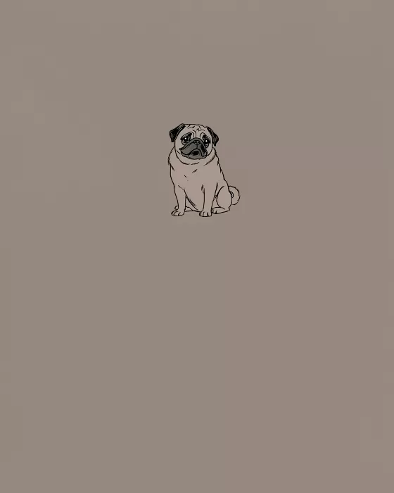 Sitting Pug
