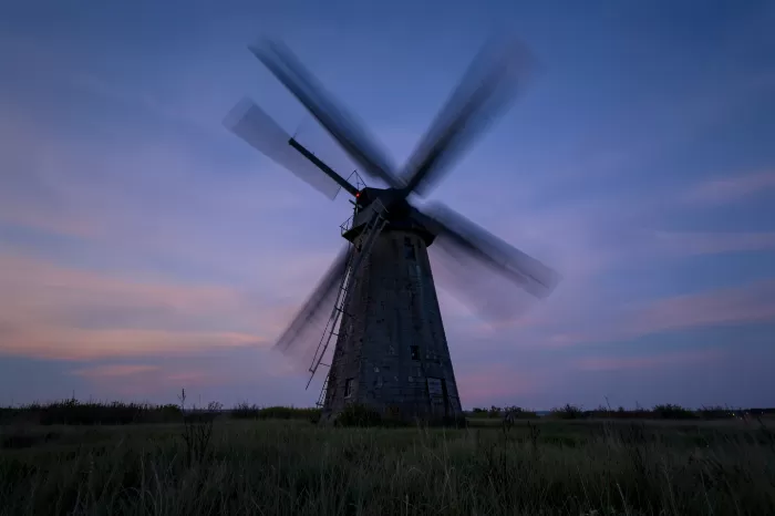 Twilight Windmill