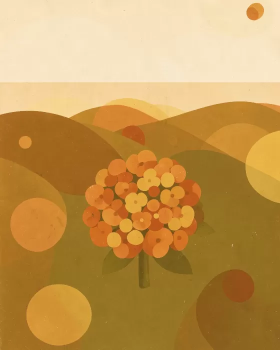 Retro Hydrangea