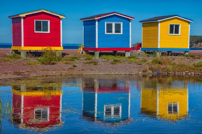 Fish Huts Colour - Newfoundland art print