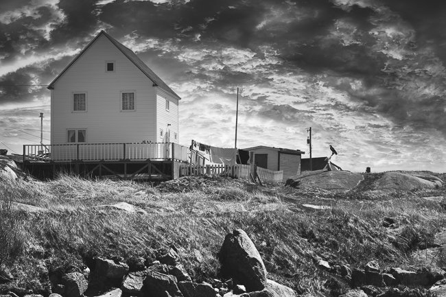 Suns Setting BW - Newfoundland art print