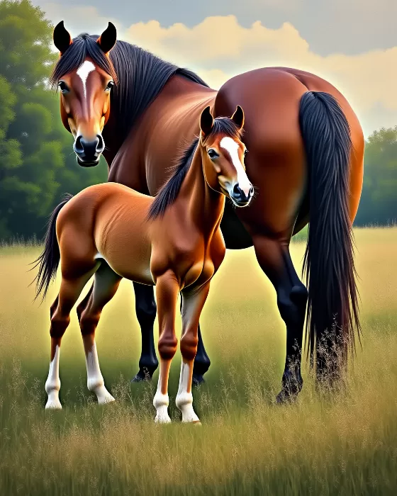 Mare And Foal