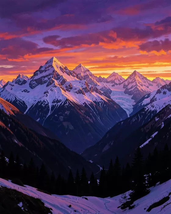 Burning Alps