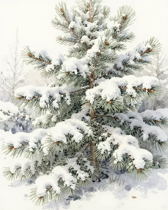 Snowy Evergreen