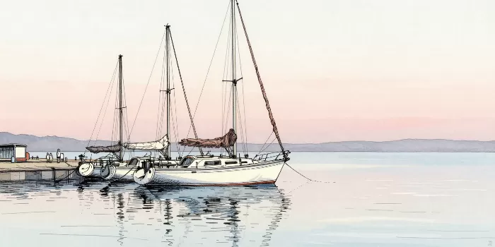 Moored Sailboat