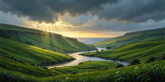 Rainlit Hills
