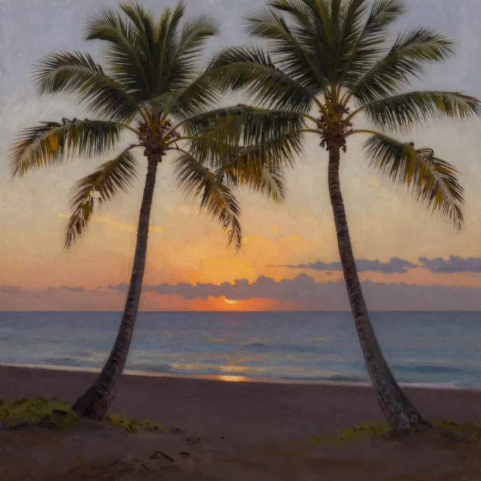Leaning Palms