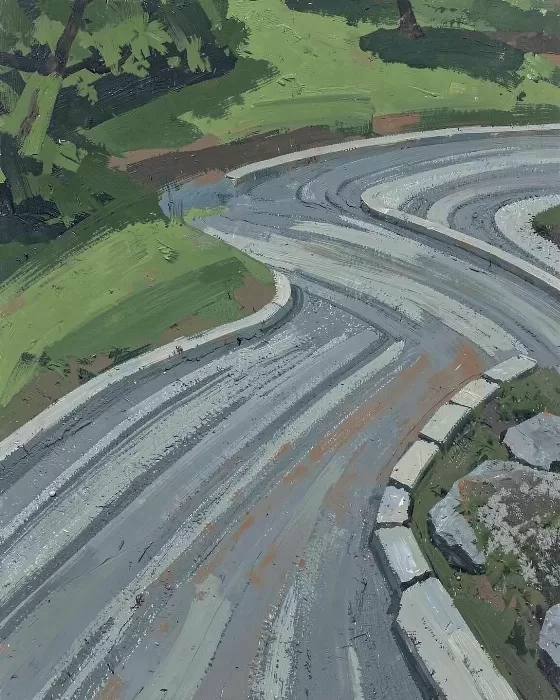 Raked Moss
