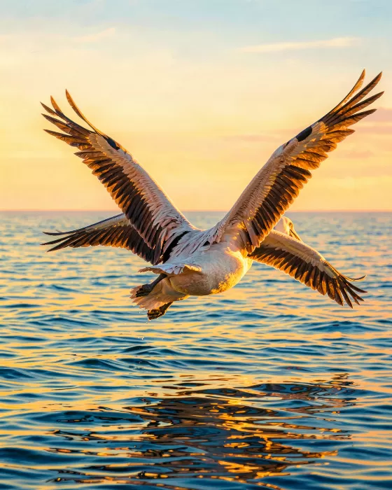 Gliding Pelican