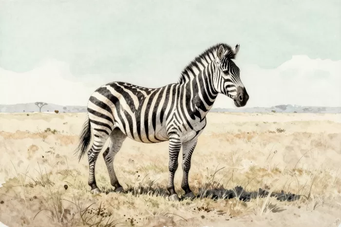 Solitary Zebra