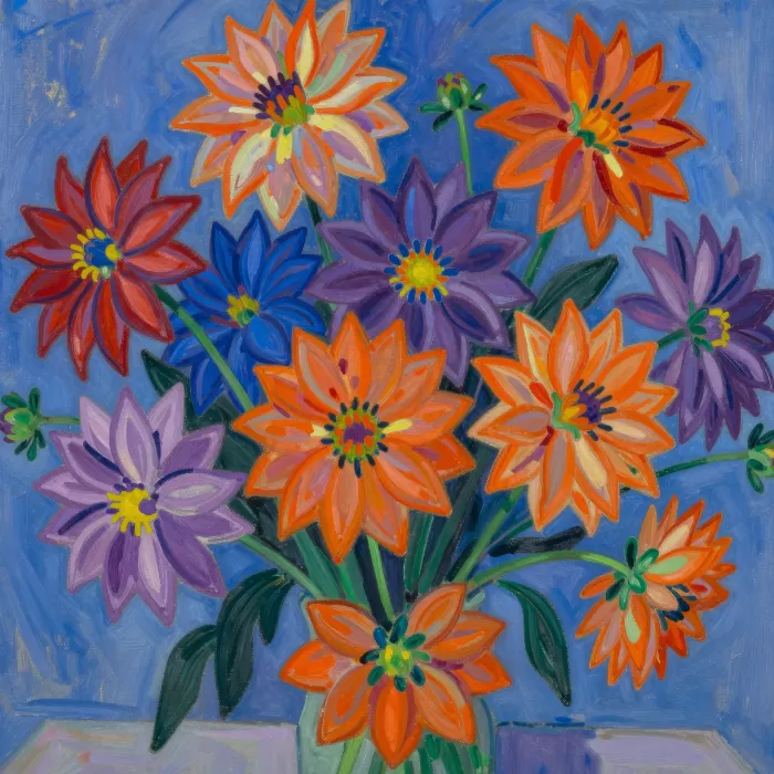 Fauvist Dahlias