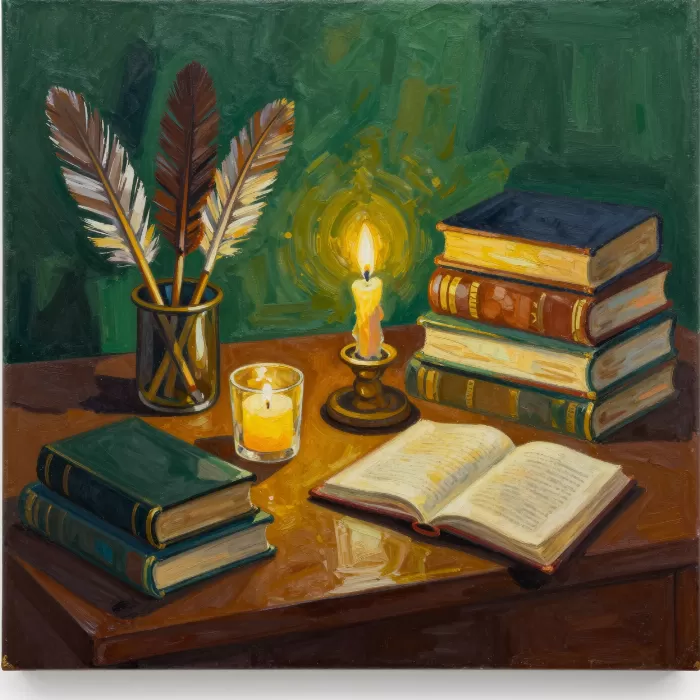 Candlelit Desk