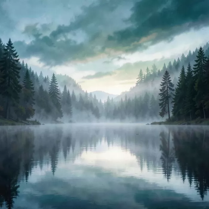 Fogged Lake