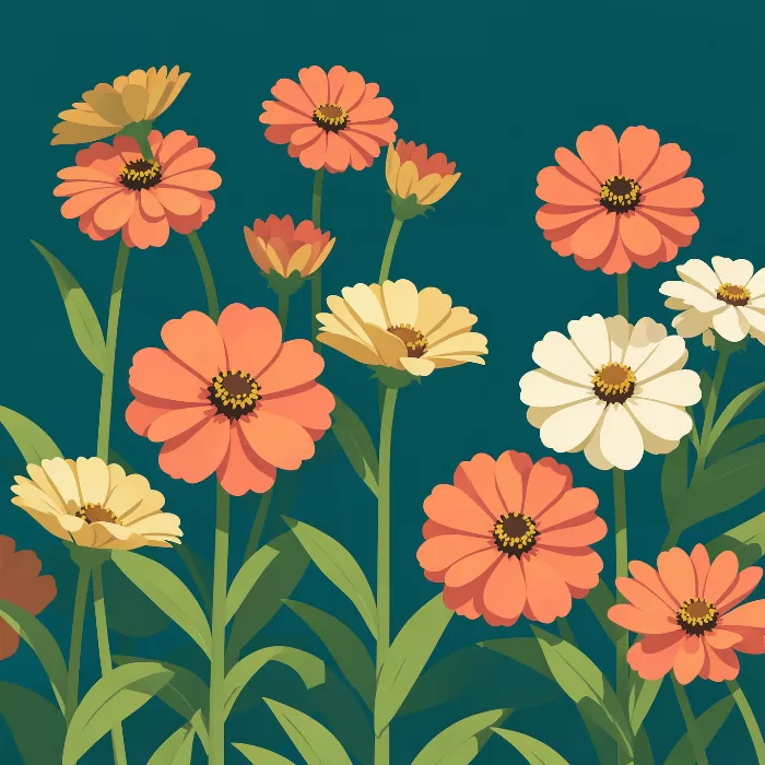 Zinnia Bed
