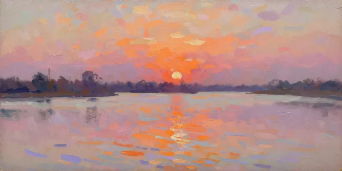 Levee Sunset
