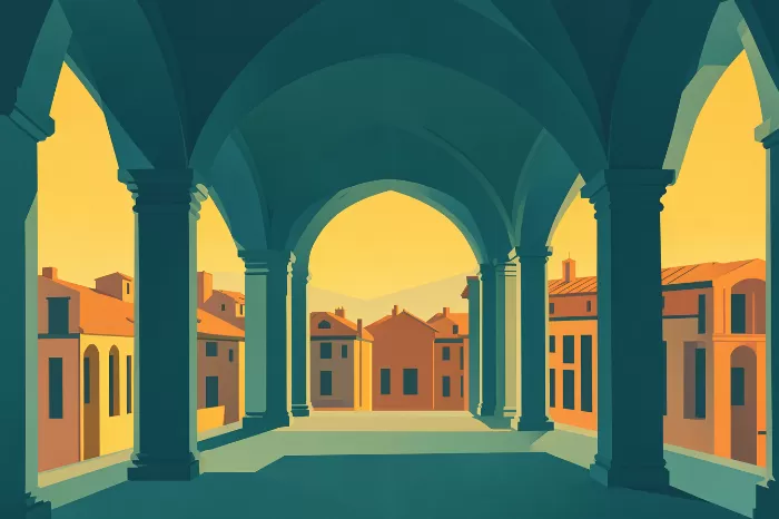 Teal Colonnade