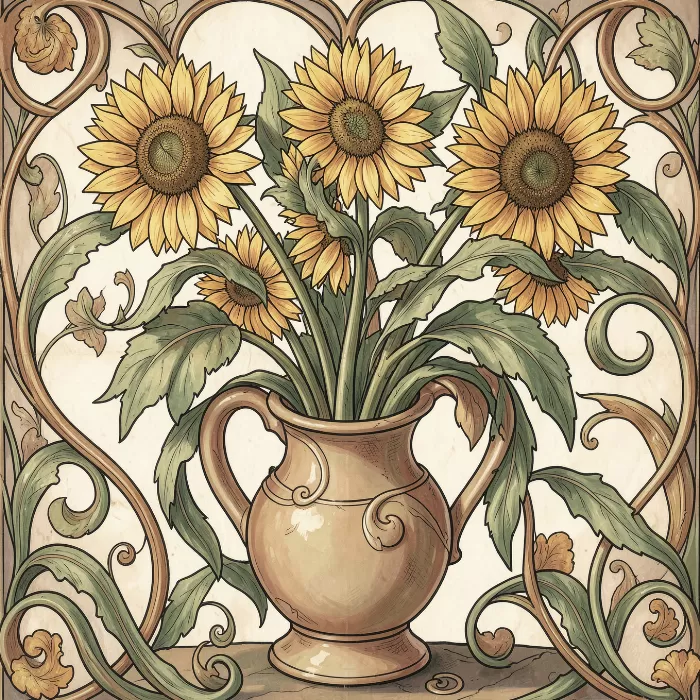 Gilded Sunflowers