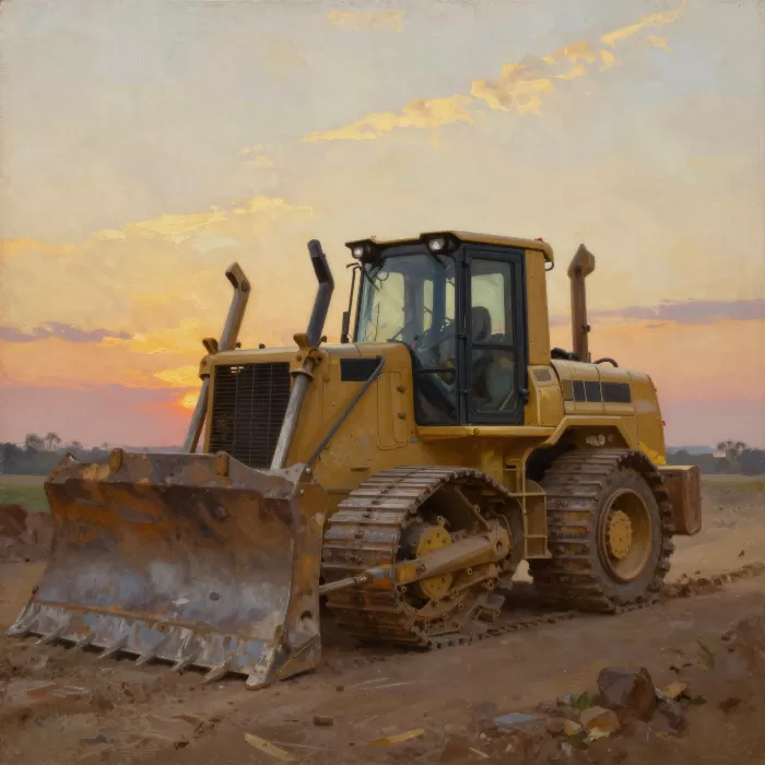 Sunset Bulldozer