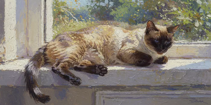 Sunlit Siamese