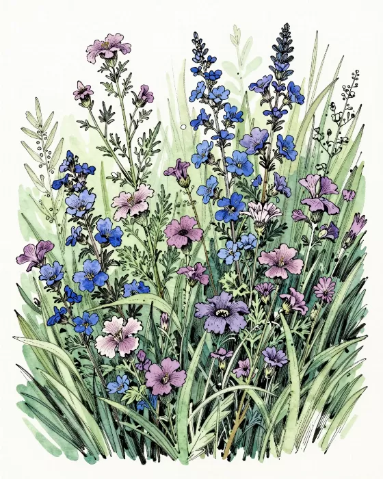 Ink Bloom Meadow