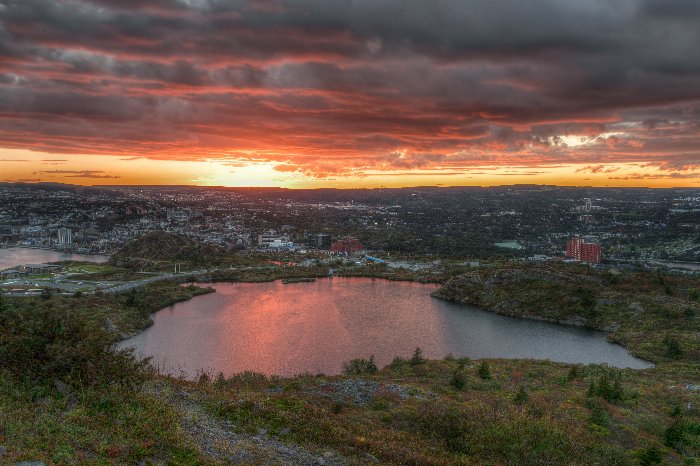 City Ablaze - Newfoundland art print