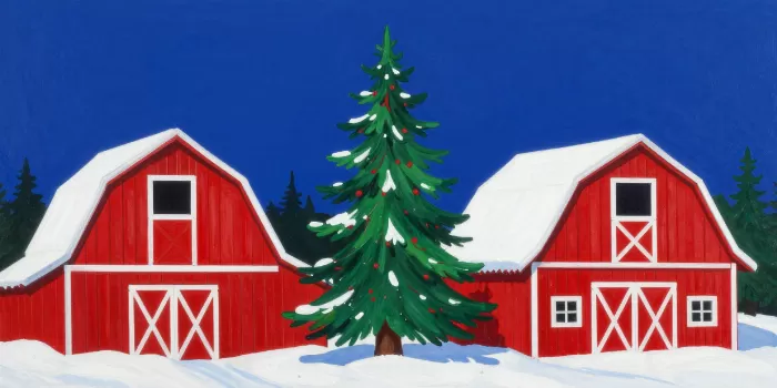 Barns in Snow