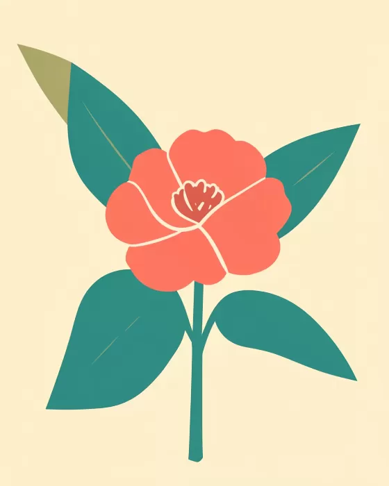 Coral Camellia